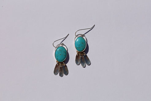 Turquoise Tassel Earrings