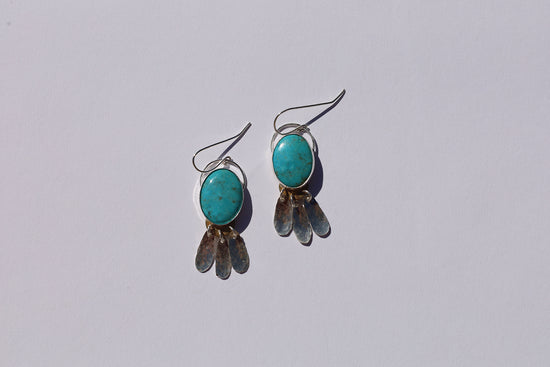 Turquoise Tassel Earrings
