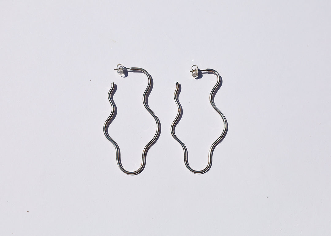 Large Squiggly Hoops