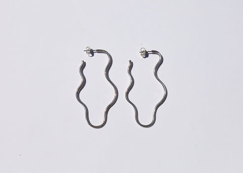 Large Squiggly Hoops