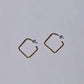 Square Brass Hoops