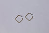 Square Brass Hoops