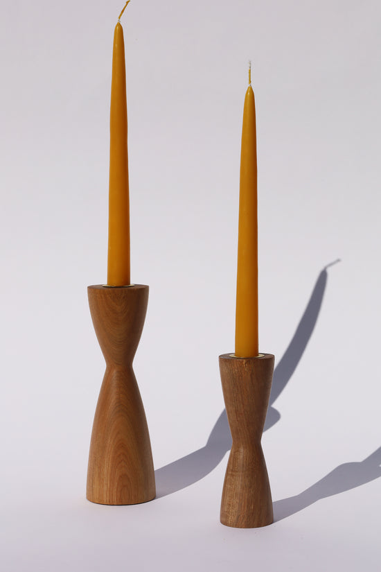 Wooden Candle Stick Holders