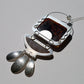 Amber & Rutilated Quartz Pendant