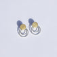 Brass Double Hoop Studs