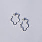 Small Silver Squiggly Hoops